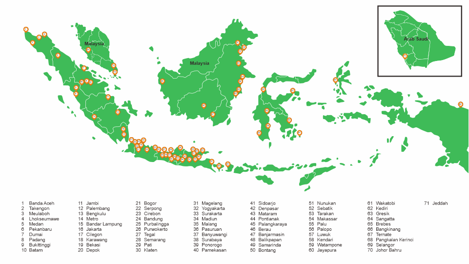 Peta titik peta pelatihan paz al kasaw di indonesia malaysia saudi arabia